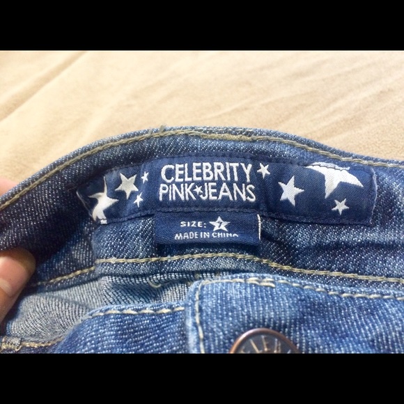 Denim Shorts Celebrity Pink Size 7 Low Waisted - Picture 2 of 5